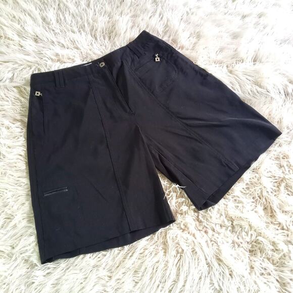 JAMIE SADOCK Golf Shorts Black Stretchy Size 4 NEW Bermuda Walking Pockets Flat - Picture 9 of 9